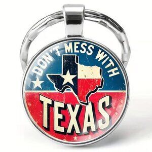 Stainless Steel DONT MESS WITH TEXAS Keyring Keychain Accessory